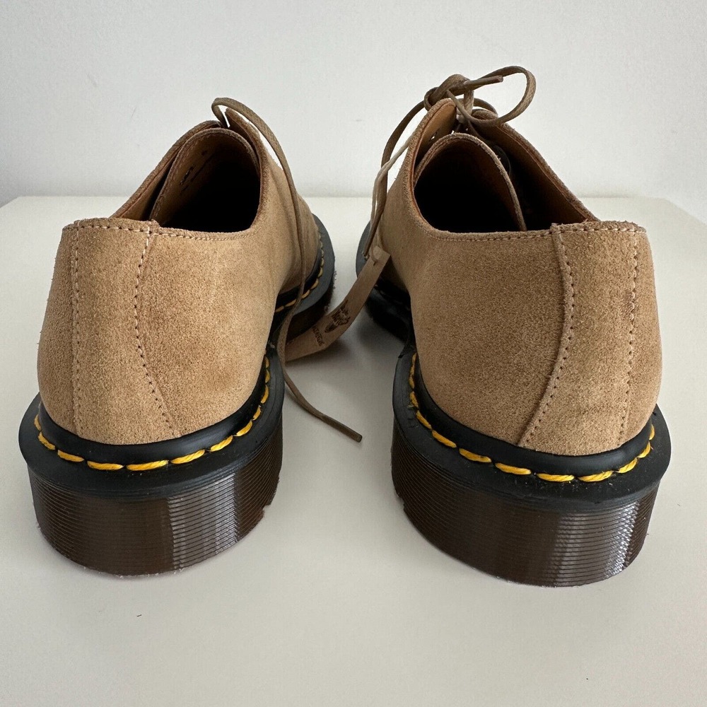 NEW Dr Martens Oxford Mens UK Doc Suede Leather Beige 1461 C.F. Steads England - Picture 9 of 13